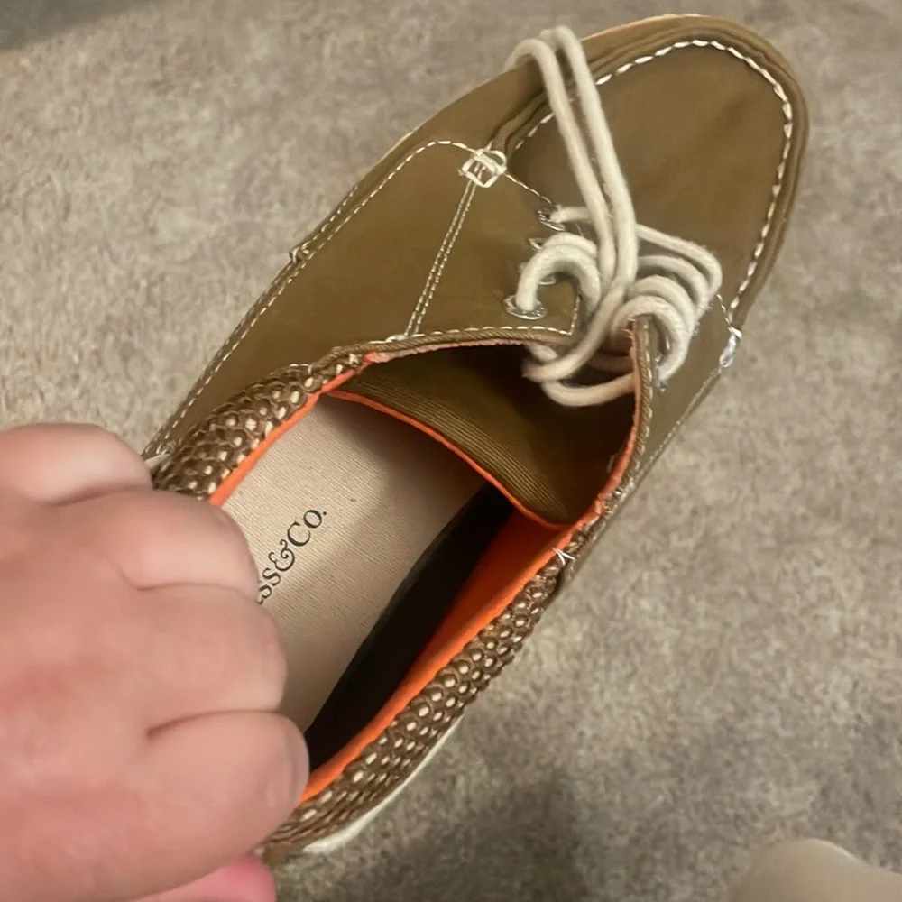 Bass Pro Shops Tan Boat Shoes Comfortable Lace-Up Design size 10